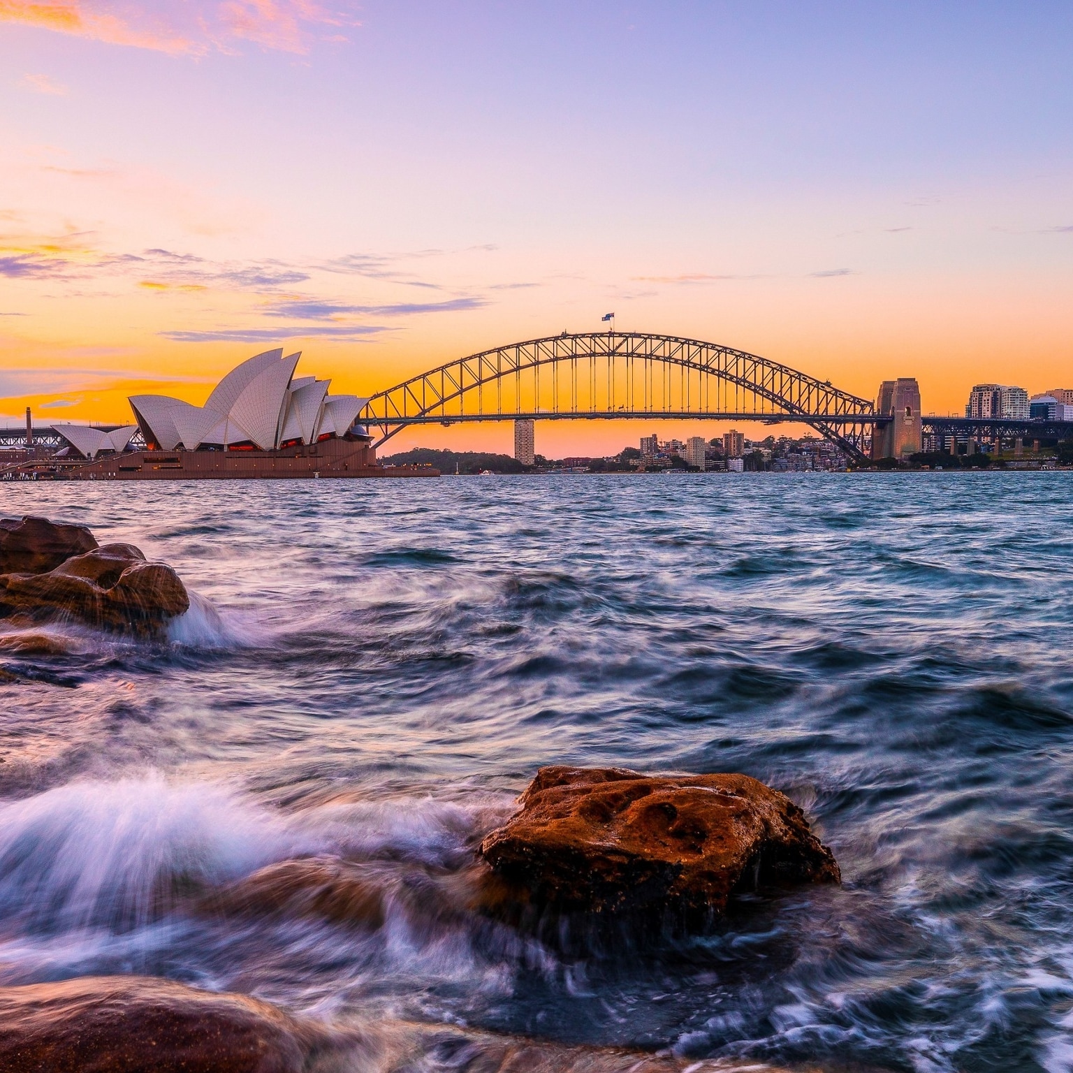 Soleil se couchant sur la Baie de Sydney © Destination NSW