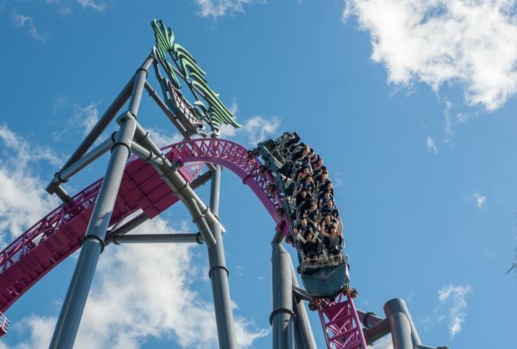 DC Hypercoaster at Movie World, Gold Coast, QLD © Tourism and Events Queensland