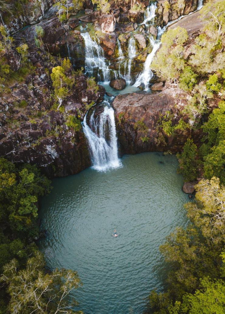 Berenang di Cedar Creek Falls di Whitsundays © Tourism and Events Queensland