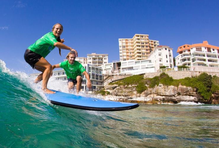 Lezione di surf con Let's Go Surfing a Bondi Beach © Let's Go Surfing