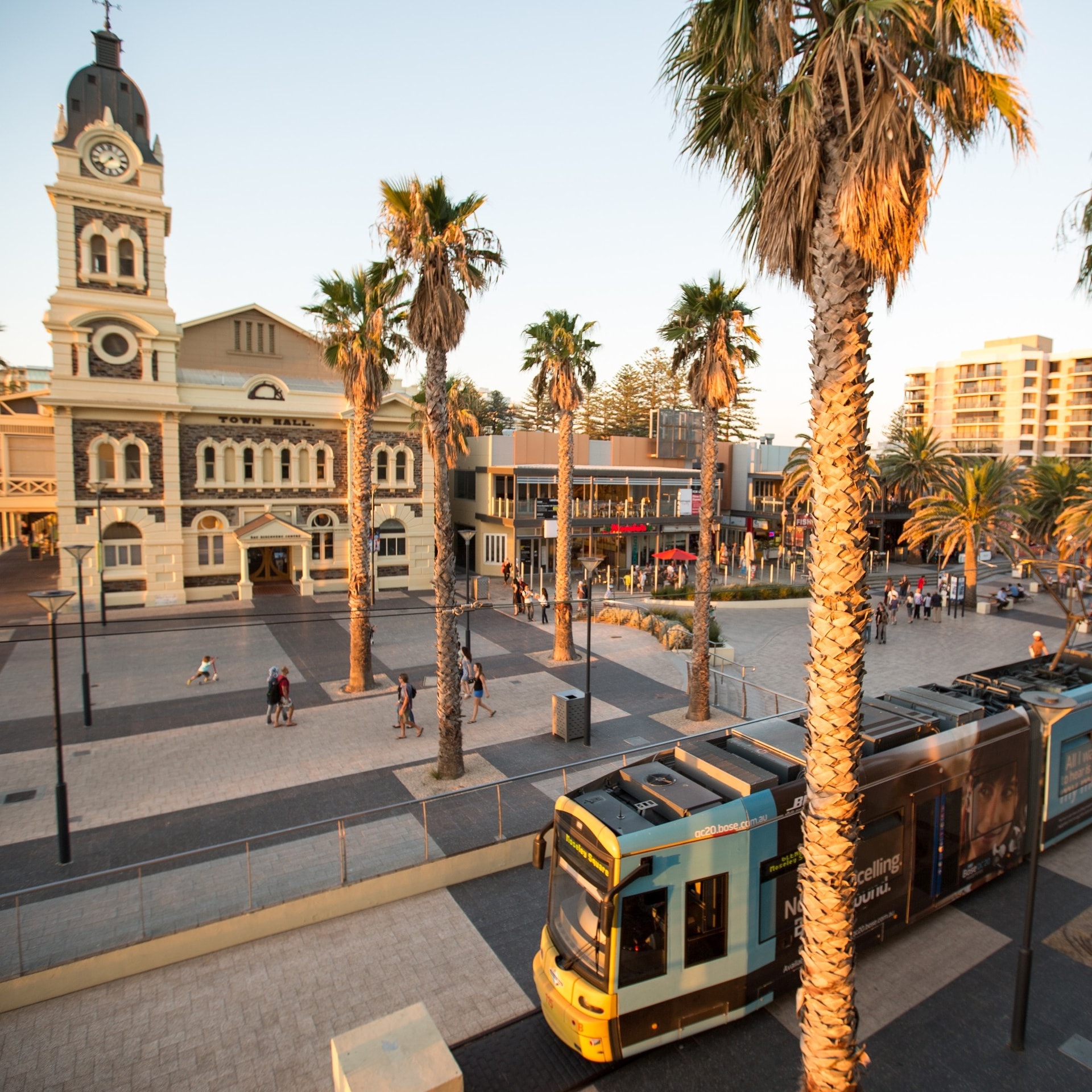 阿德萊德莫斯利廣場的電車©Greg Snell/澳洲旅遊局