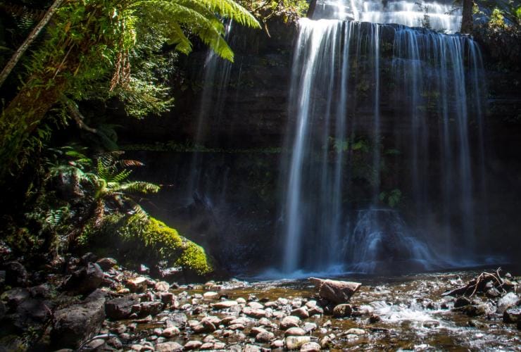 Russell Falls, Mt Field National Park, Mt Field, Tasmania © Tourism Australia
