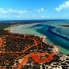 西オーストラリア州、シャーク・ベイ、ビッグ・ラグーンの空中撮影 © Australia’s Coral Coast