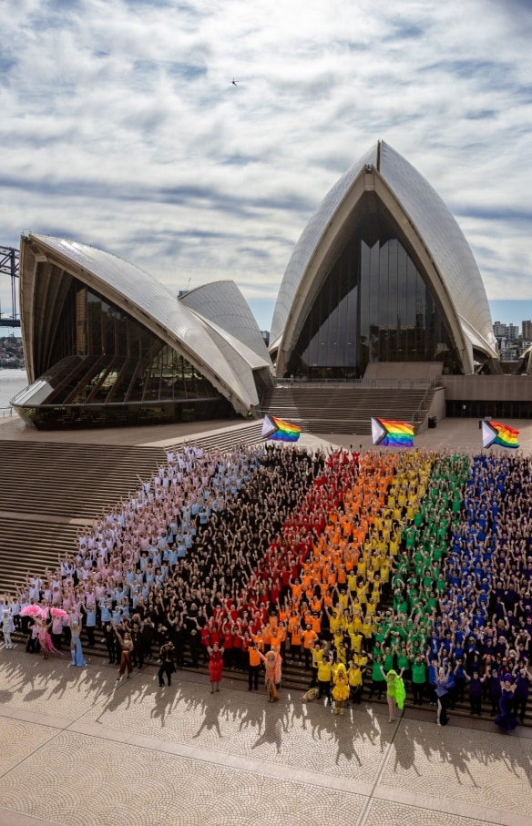 Human Progress Pride flag, Sydney, NSW © Daniel Boud