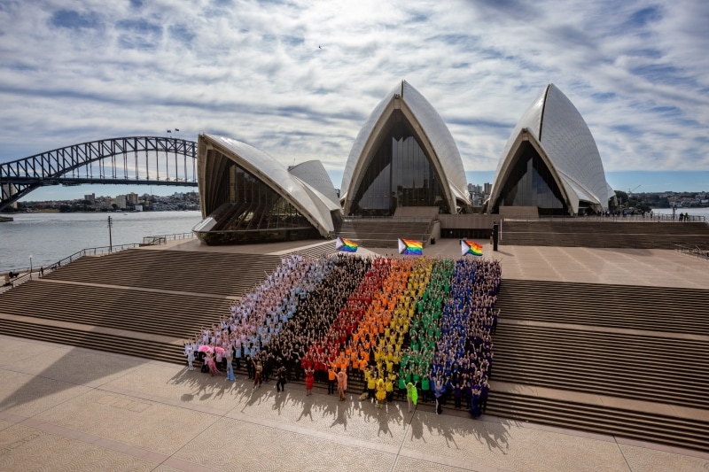 Human Progress Pride flag, Sydney, NSW © Daniel Boud