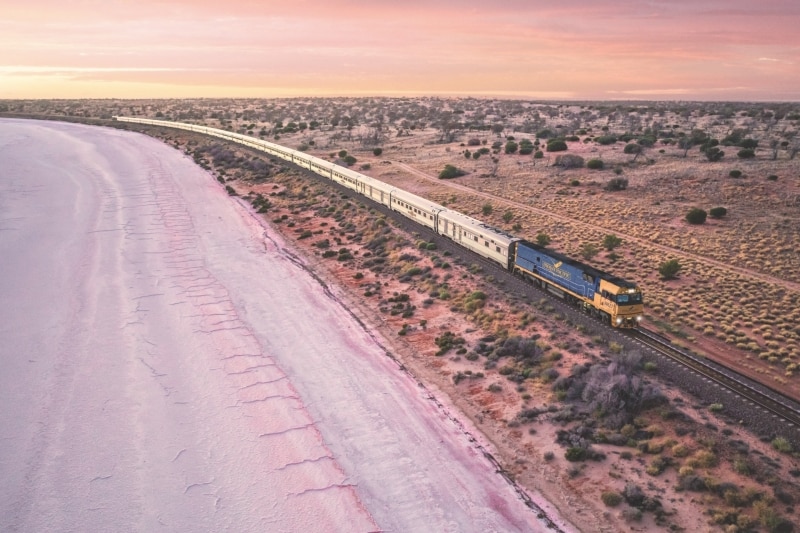 Indian Pacific, Lake Hart, SA © Andrew Gregory