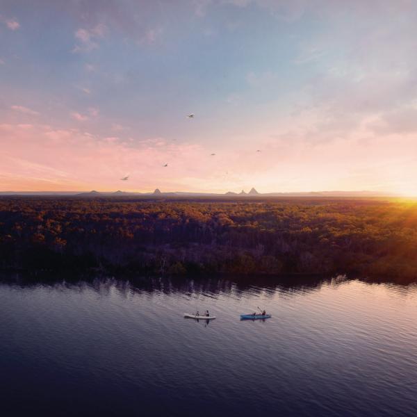 Sonnenuntergang auf Bribie Island in Queensland © Tourism and Events Queensland