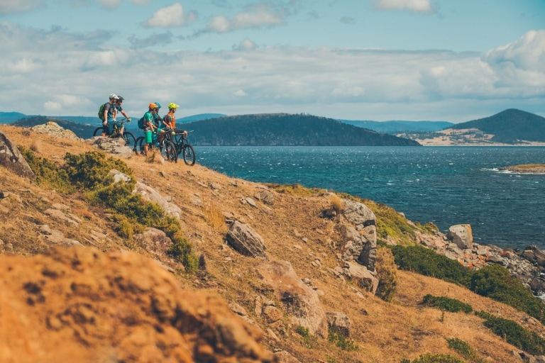 Mountainbiken, Maria Island National Park, Tasmanien © Flow Mountain Bike