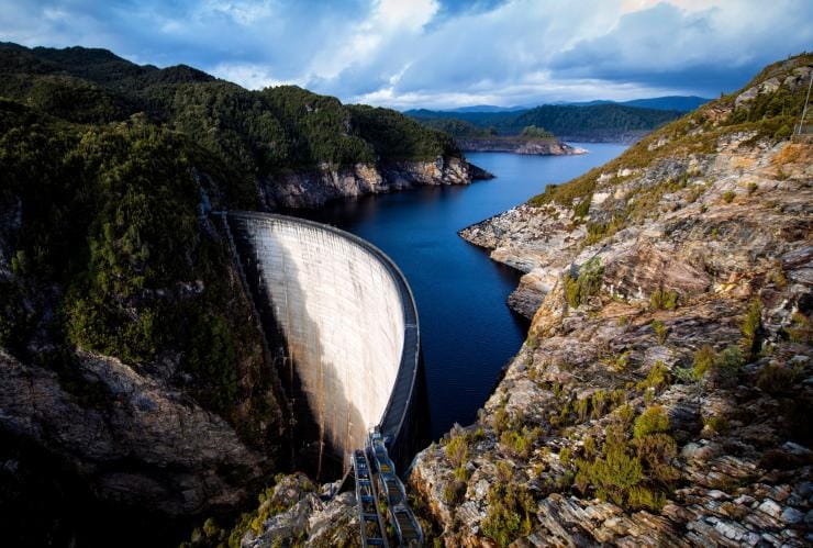 Gordon Dam, Tasmanien/lutruwita © Tourism Tasmania und Rob Burnett
