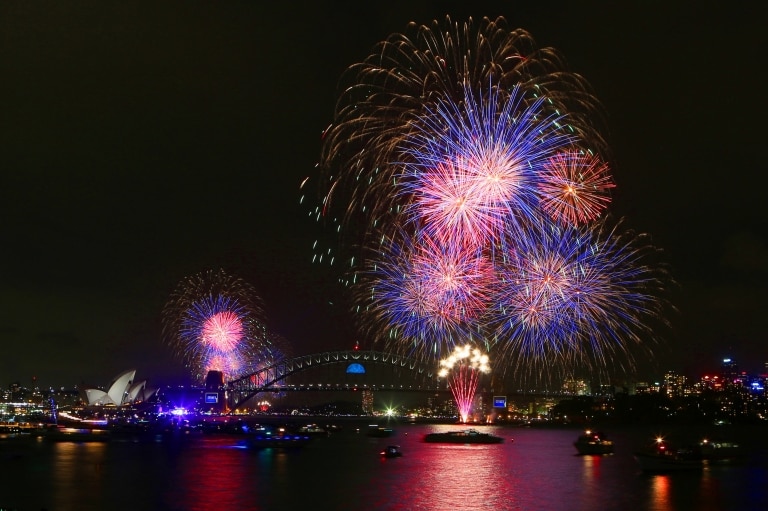 Silvesterfeuerwerk, Sydney Harbour, New South Wales © City of Sydney