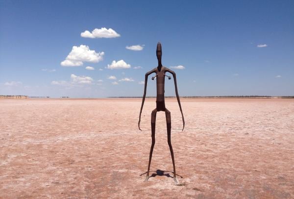 Antony Gormley sculptures on Lake Ballard, WA © Tourism Australia