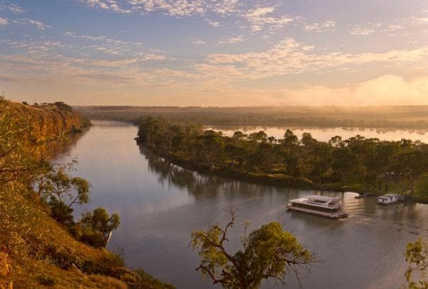Eine andere Art zu reisen, mit dem Hausboot auf dem Murray River © South Australian Tourism Commission