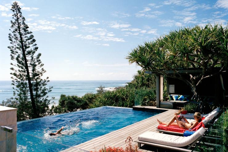 Hotel pool, Riley Resort, Cairns City, QLD © Tourism Australia