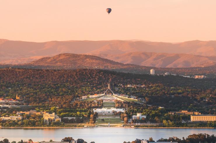 View from Mt Ainslie, Canberra, ACT © Rob Mulally for VisitCanberra