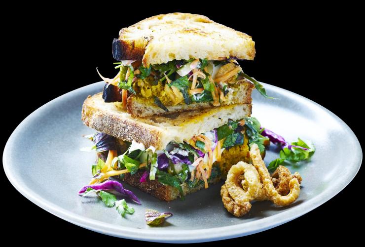 Nahm prik nuum sandwich at Boon Café, Sydney, NSW © John Paul Urizar and Australian Gourmet Traveller, Bauer Media