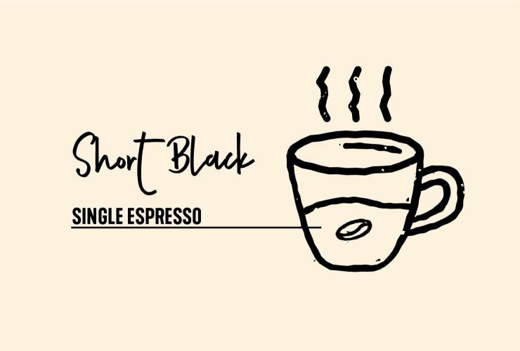 Drawing of short black coffee © Tourism Australia