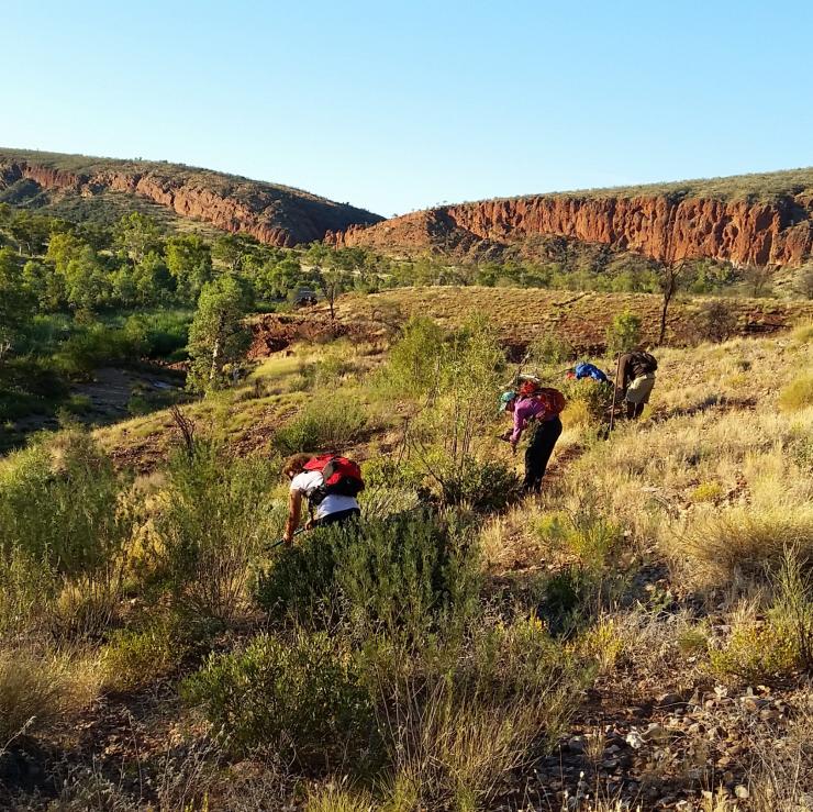 Volunteers working on maintaining the Larapinta Trail © Trek Larapinta