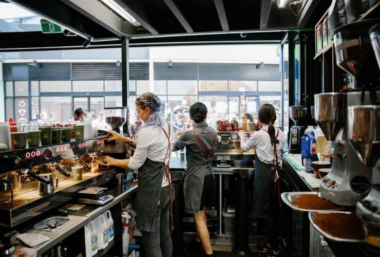 Baristas working at Campos Coffee, Brisbane, QLD © Campos Coffee