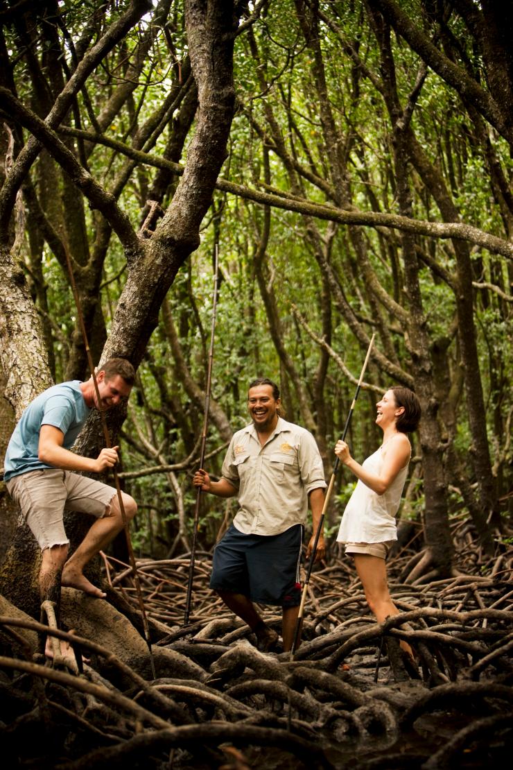 Couple on a rainforest tour with Walkabout Cultural Adventures © James Fisher 