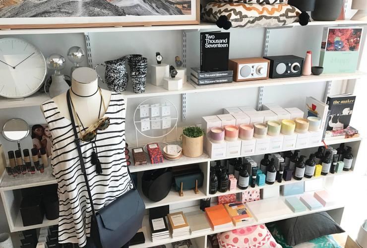 Fashion and homewares on display at Homeroom Design shop in Hobart © Homeroom Design