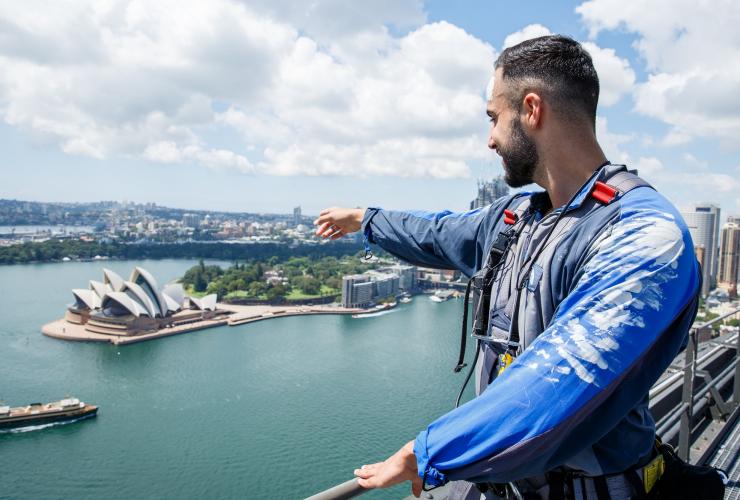 See Sydney/Warrane from new heights with Burrawa Indigenous Climb Experience © Destination NSW