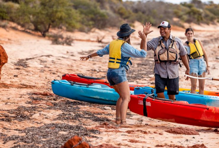 Kayak tour with Wula Gura Nyinda Eco Cultural Adventures, Coral Coast, Western Australia © Tourism Australia