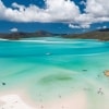 Aerial view looking towards Whitehaven Beach from Hill Inlet in the Whitsundays ©  Tourism and Events Queensland
