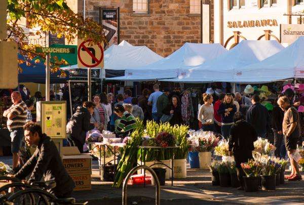 Salamanca Market, Hobart, TAS © Tourism Tasmania