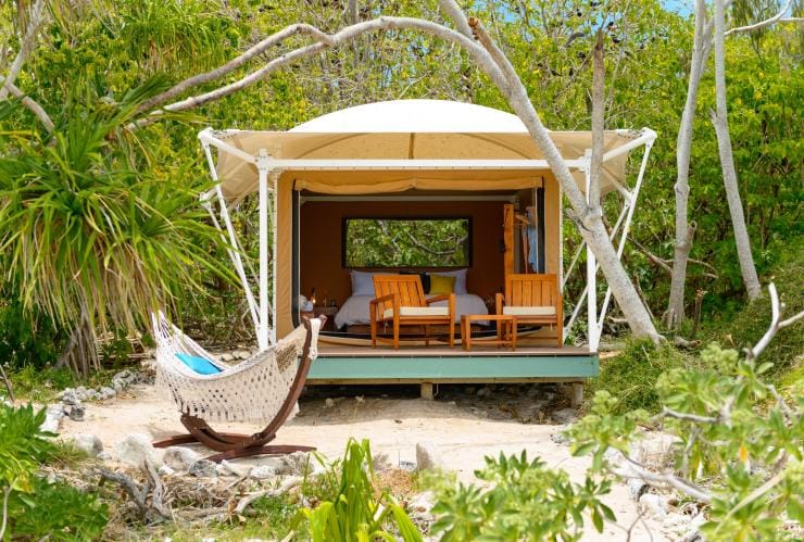 Reef Safari Tent on Wilson Island © Tourism and Events Queensland