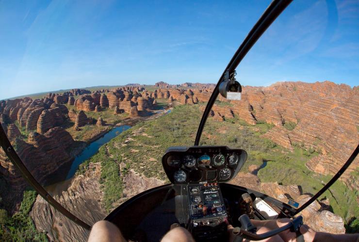 Helicopter flying above the Bungle Bungles © Ben Knapinski