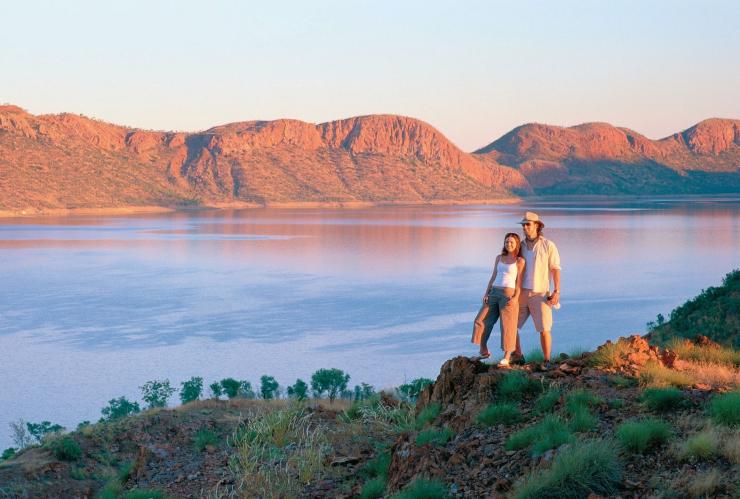 Couple standing by Lake Argyle © Tourism Western Australia