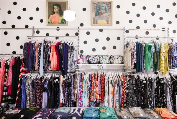 Racks of clothing at Ruck Rover General Store, Northbridge, Western Australia © Suanlee