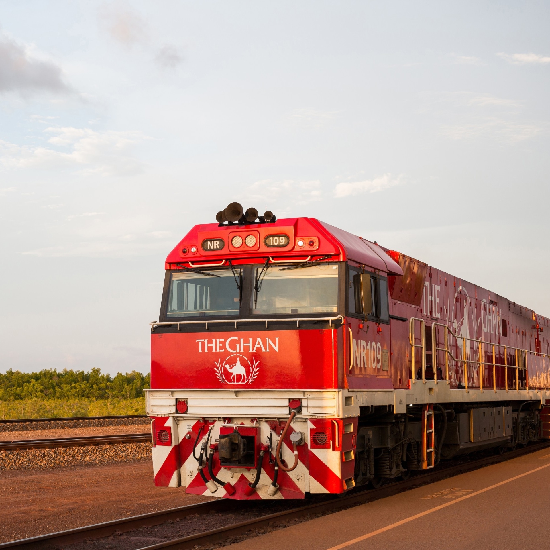 Front carriage of The Ghan train © Journey Beyond