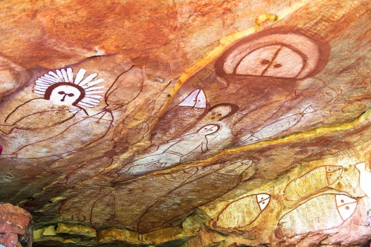 Wandjina Aboriginal rock art, Kimberley, WA © Garry Norris Photography