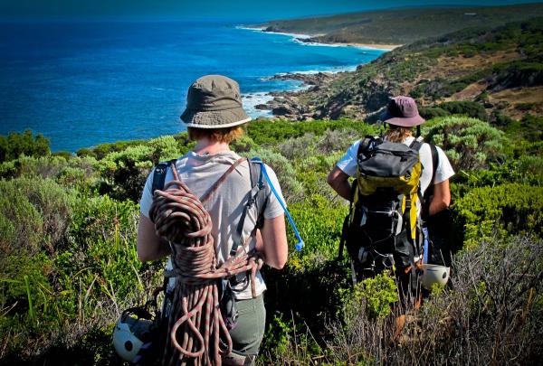 Descente en rappel avec Margaret River Climbing Co, région de Margaret River, WA © Margaret River Climbing Co