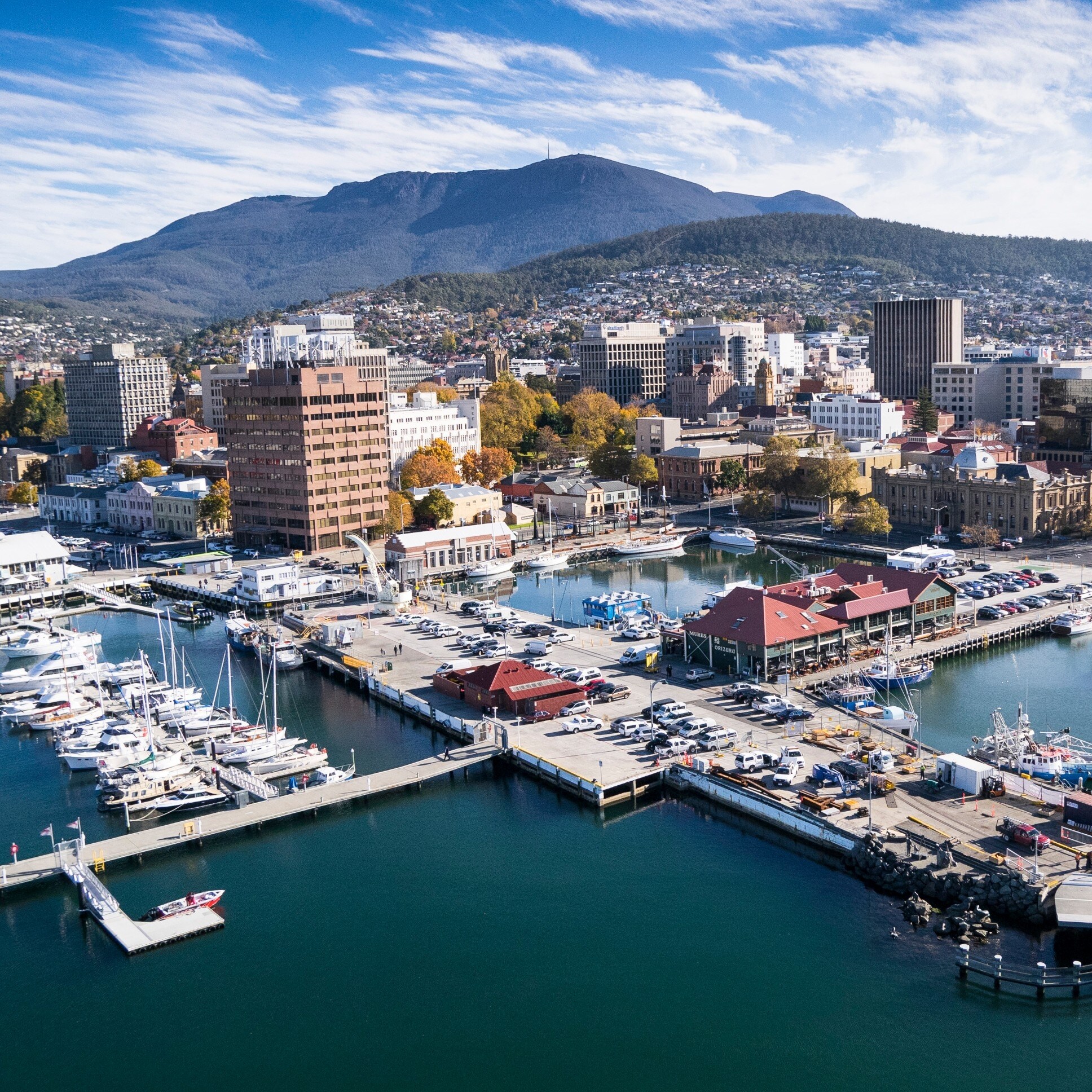 Vue aérienne de Hobart, Hobart, TAS © Stu Gibson 