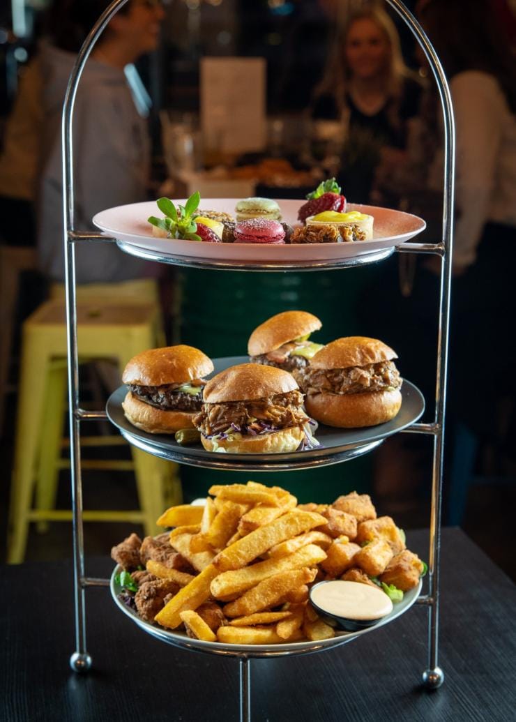 Burger High Tea, Beef & Barley, Canberra, Australian Capital Territory © Beef & Barley