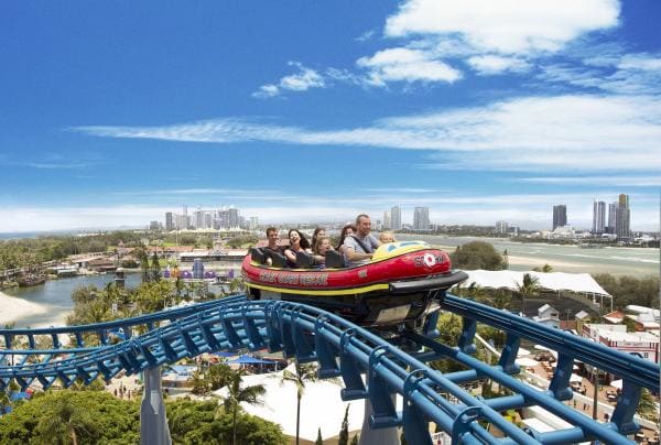 Storm Coaster Sea World, Gold Coast, QLD © Sea World
