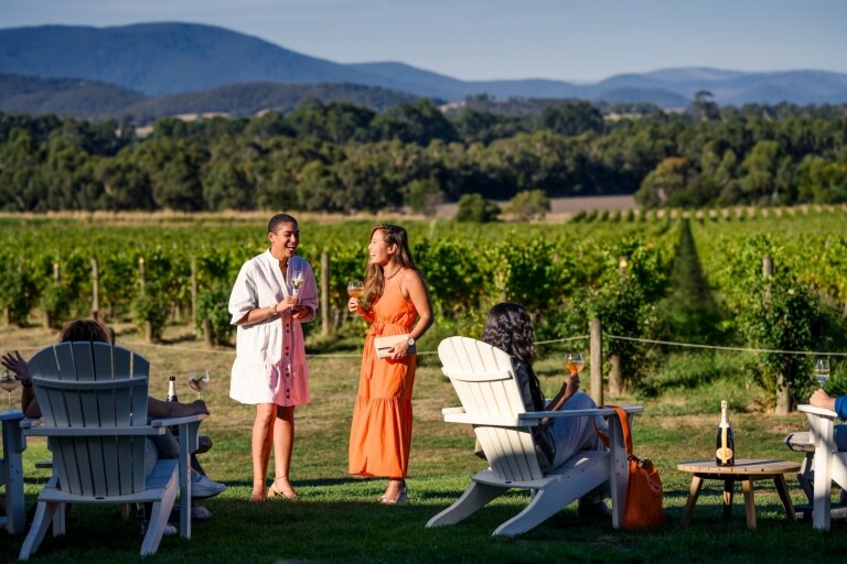 Balon udara di atas Yarra Valley, VIC © Visit Victoria