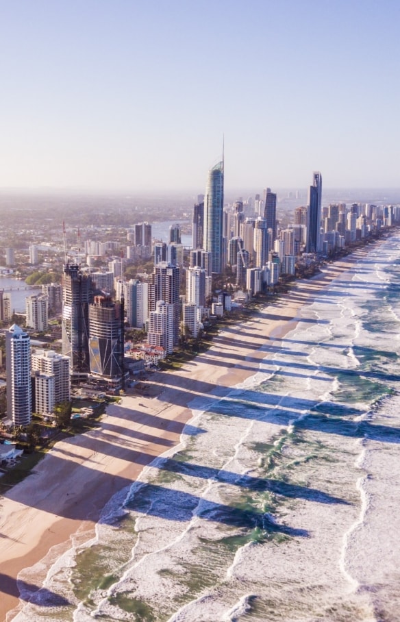 Veduta aerea dello skyline della Gold Coast © Tourism Australia