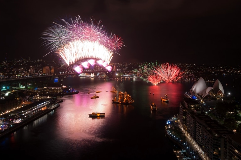 Fuochi d'artificio di Capodanno, Sydney Harbour, New South Wales © City of Sydney