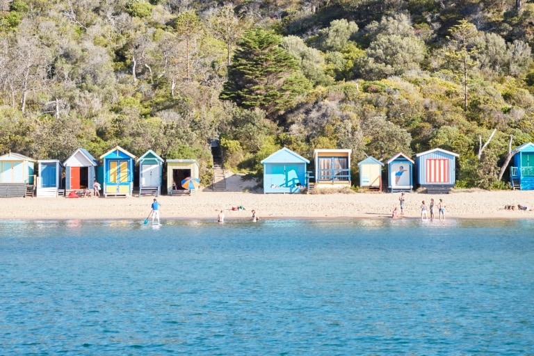 Bathing Boxes, Mornington Beach, Mornington Peninsula, Victoria © ewenbell.com 