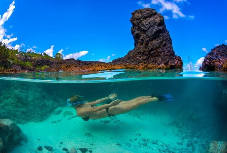 Snorkeling a Dolly Beach, Christmas Island © Tourism Australia