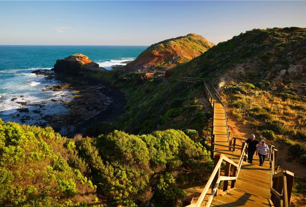 ビクトリア州、モーニントン半島（Mornington Peninsula）、ケープ・シャンク・ボードウォーク（Cape Schanck Boardwalk） © Mornington Peninsula Regional Tourism