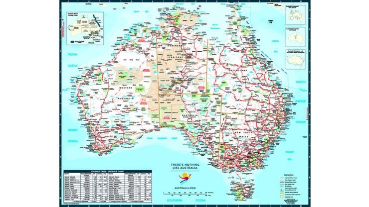 Sightseeing map of Australia © Tourism Australia