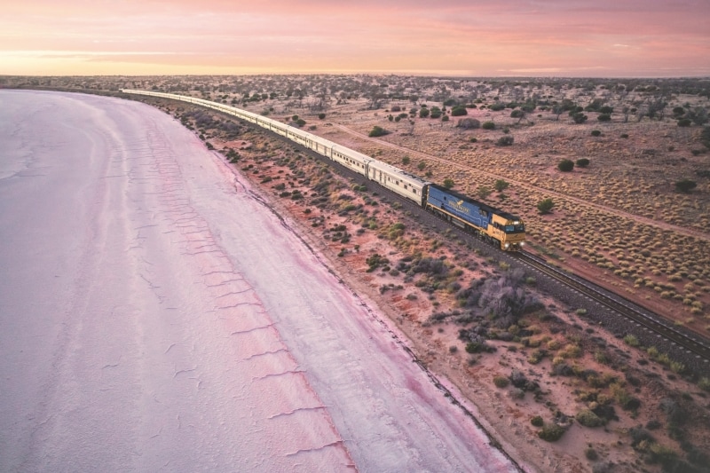 Indian Pacific, Lake Hart, SA © Andrew Gregory