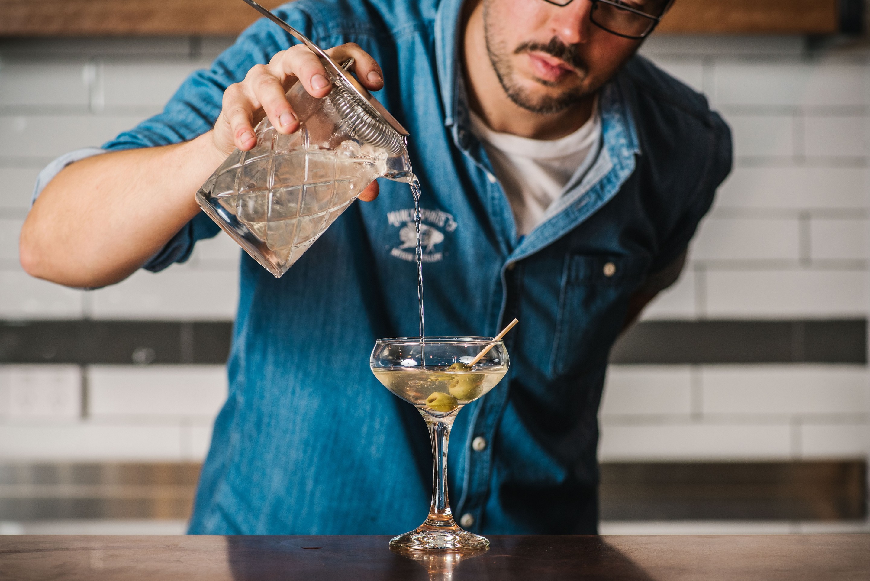 Manly Spirits Co, botanical vodka dirty martini, Manly, NSW © Alana Dimou
