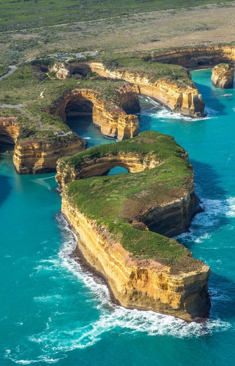 Nhìn từ trên không, Cung đường Great Ocean Road, Victoria © Greg Snell Photography