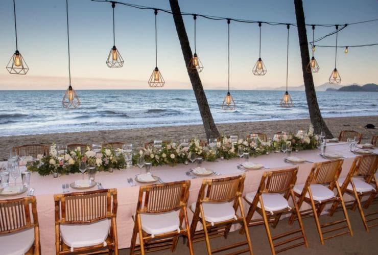Wedding reception table at Nu Nu Restaurant in Palm Cove © Palm Cove Weddings