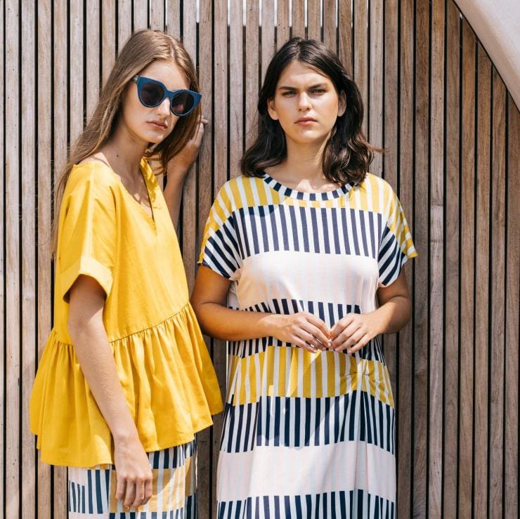 Two models wearing the designer label Elk in Melbourne © ELK